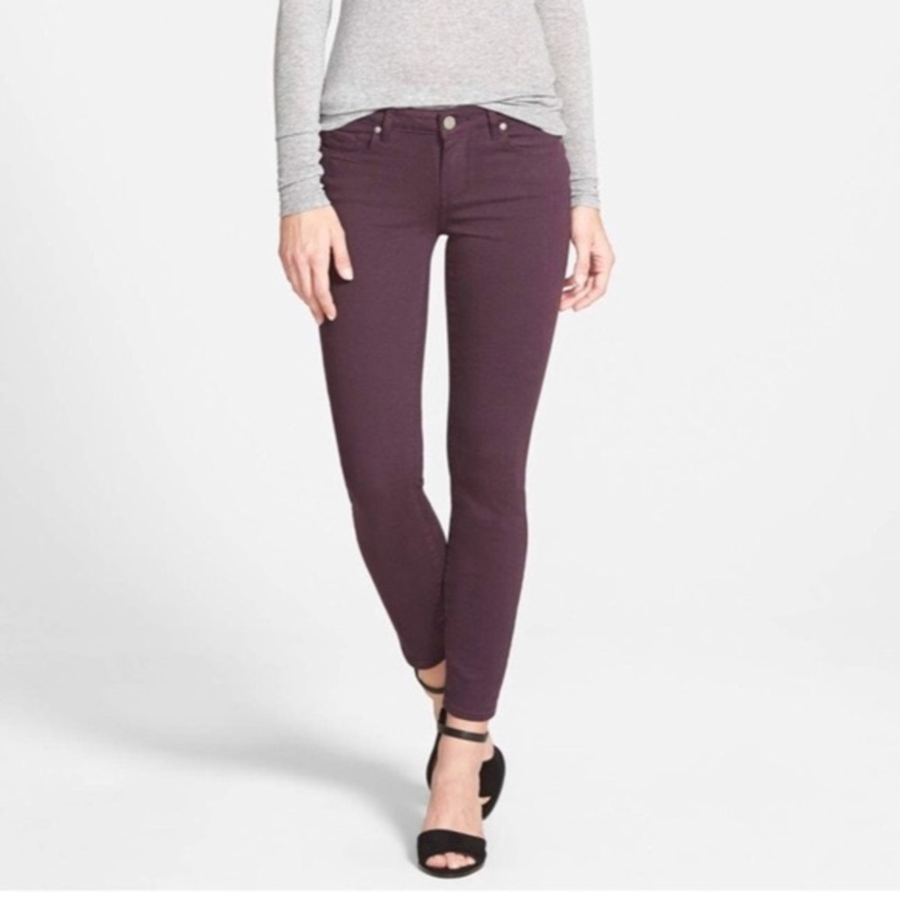 PAIGE Verdugo Ankle Plum Skinny Jeans from Anthropologie